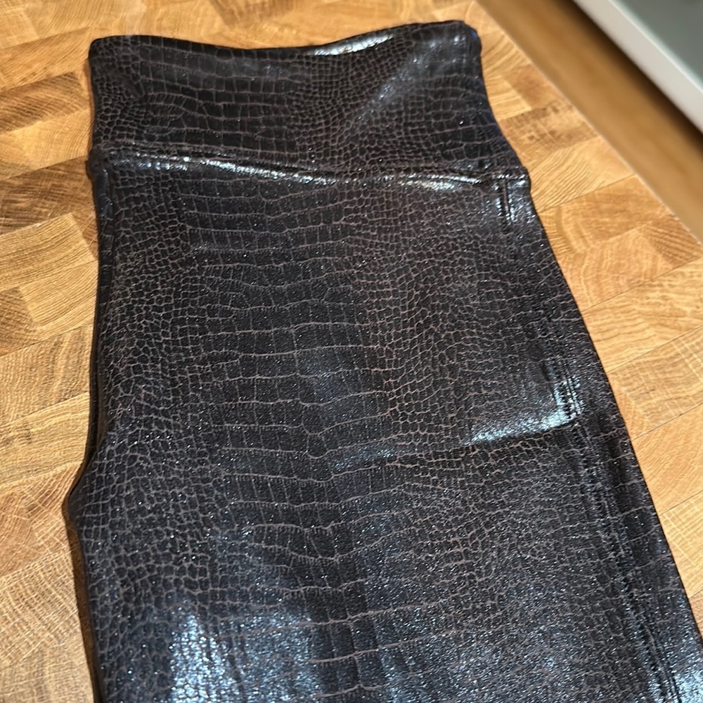Spanx Faux Leather Croc Shine Leggings